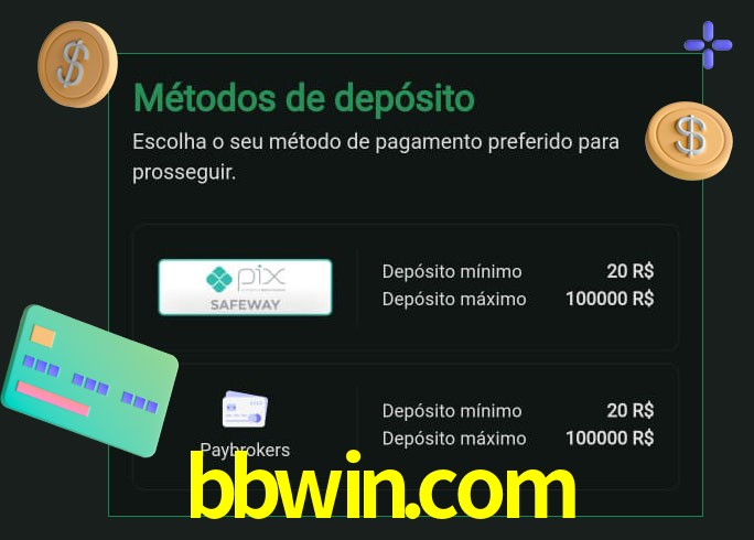 O cassino bbwin.com oferece uma grande variedade de métodos de pagamento